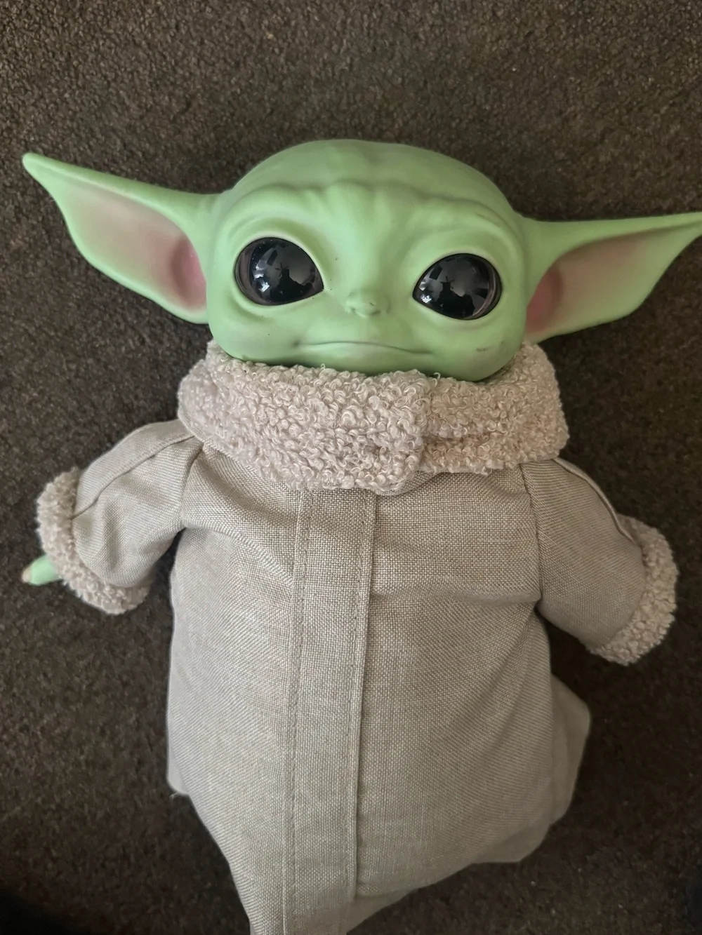 Hasbro Green Grogu Plush with Beige Robe